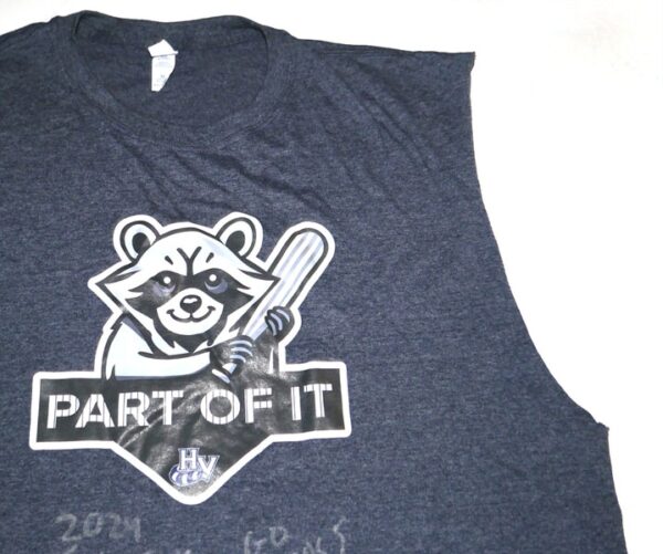 Indigo Diaz 2024 Training Worn & Signed "GO YANKS" Hudson Valley Renegades XL Sleeveless Shirt