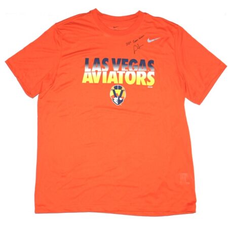 Logan Davidson 2024 Game Worn & Signed Official Las Vegas Aviators DAVIDSON 8 Nike XL Shirt