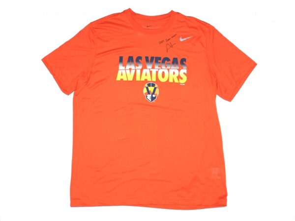 Logan Davidson 2024 Game Worn & Signed Official Las Vegas Aviators DAVIDSON 8 Nike XL Shirt