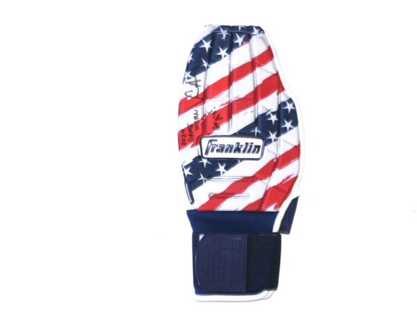 Logan Davidson 2024 Las Vegas Aviators Game Worn & Signed Franklin Sports MLB Stars and Stripes Sliding Mitt