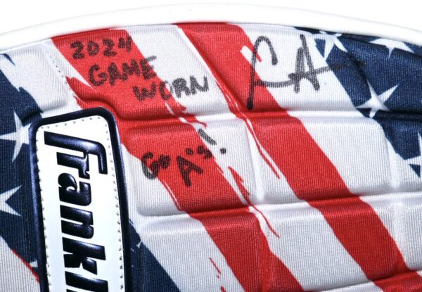 Logan Davidson 2024 Las Vegas Aviators Game Worn & Signed Franklin Sports MLB Stars and Stripes Sliding Mitt