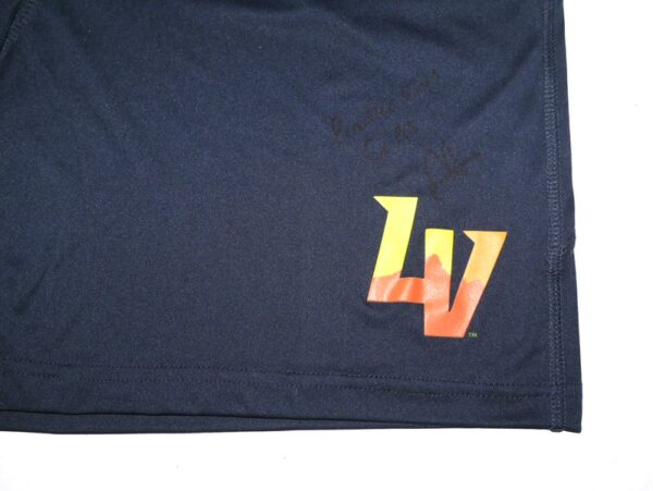 Logan Davidson 2024 Practice Worn & Signed Official Las Vegas Aviators "DAVIDSON 8" BSN SPORTS Medium Shorts