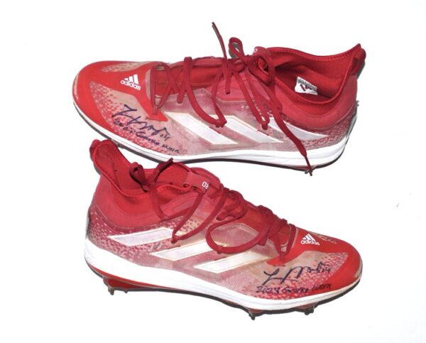 Logan O’Hoppe 2023 Los Angeles Angels #14 Game Worn & Signed Adidas Adizero Cleats