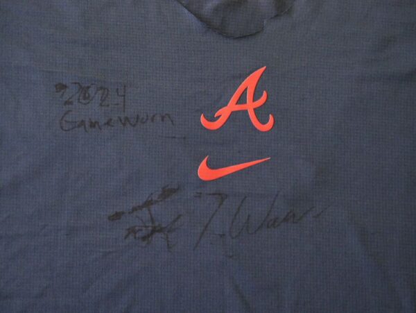 Luke Waddell 2024 Game Worn & Signed Official Atlanta Braves Nike Dri-Fit Shirt