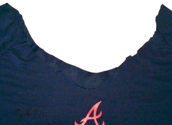 Luke Waddell 2024 Game Worn & Signed Official Atlanta Braves Nike Dri-Fit Shirt