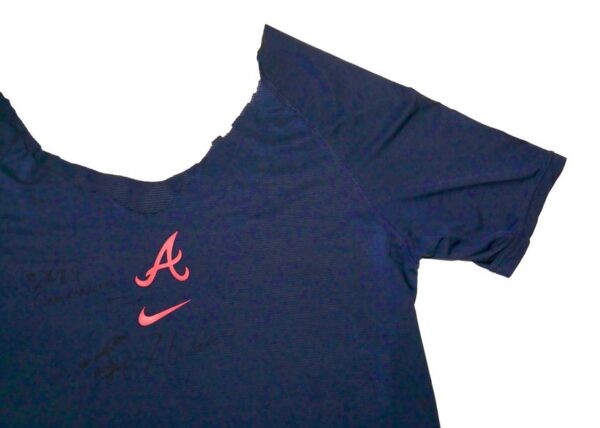 Luke Waddell 2024 Game Worn & Signed Official Atlanta Braves Nike Dri-Fit Shirt