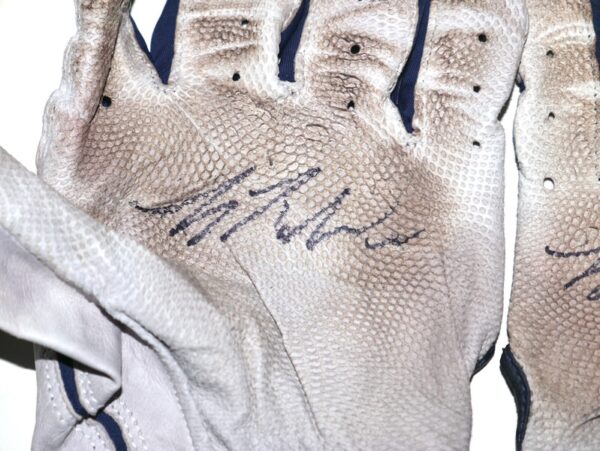 Luke Waddell 2024 Gwinnett Stripers Game Worn & Signed Franklin Batting Gloves