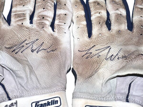 Luke Waddell 2024 Gwinnett Stripers Game Worn & Signed Franklin Batting Gloves