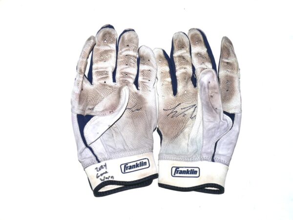 Luke Waddell 2024 Gwinnett Stripers Game Worn & Signed Franklin Batting Gloves