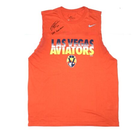 Robert Dugger 2024 Game Worn & Signed Official Las Vegas Aviators DUGGER 52 Nike Dri-Fit Shirt