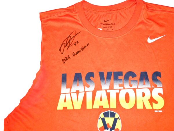 Robert Dugger 2024 Game Worn & Signed Official Las Vegas Aviators DUGGER 52 Nike Dri-Fit Shirt