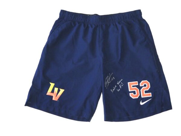 Robert Dugger 2024 Practice Worn & Signed Official Las Vegas Aviators #52 Nike Dri-Fit Shorts