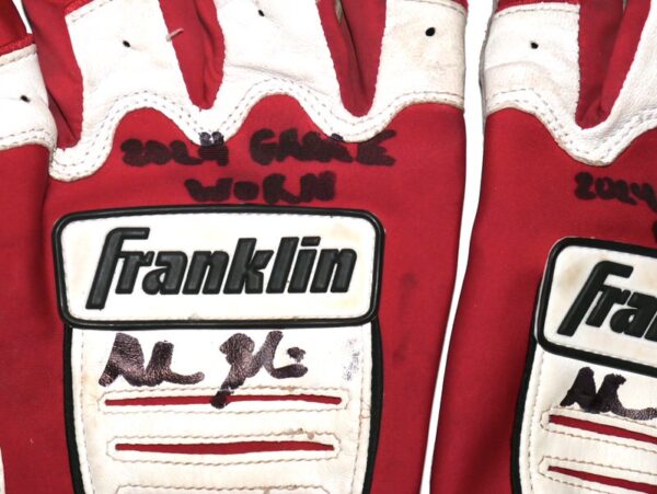 Adam Zebrowski 2024 Rome Emperors Game Worn & Signed Franklin Batting Gloves