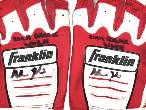 Adam Zebrowski 2024 Rome Emperors Game Worn & Signed Franklin Batting Gloves