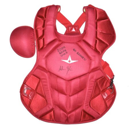 Adam Zebrowski 2024 Rome Emperors Game Worn & Signed Red All-Star System 7 Axis CP50PRO Chest Protector