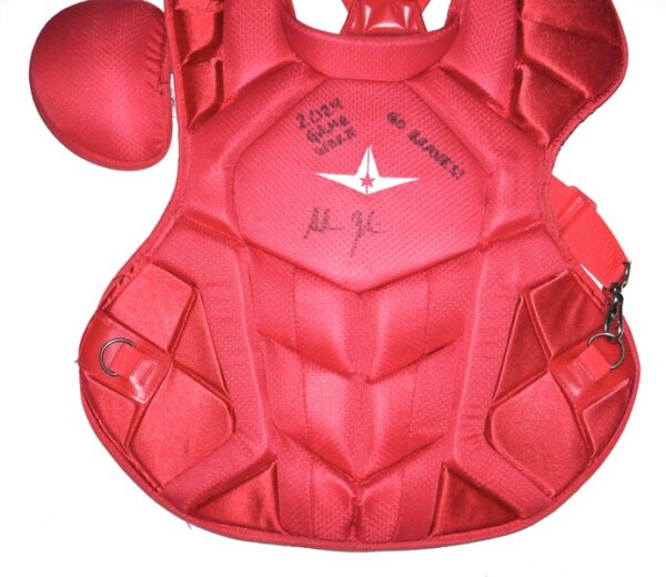 Adam Zebrowski 2024 Rome Emperors Game Worn & Signed Red All-Star System 7 Axis CP50PRO Chest Protector