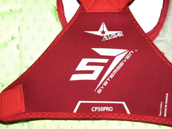 Adam Zebrowski 2024 Rome Emperors Game Worn & Signed Red All-Star System 7 Axis CP50PRO Chest Protector