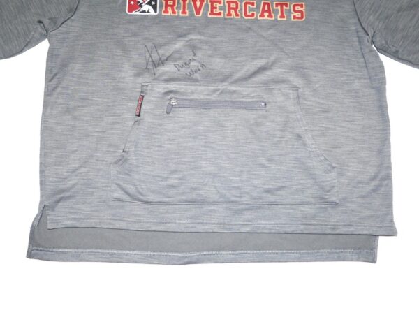 Armando Alvarez 2023 Team Issued & Signed Official Sacramento River Cats Rawlings XL Hooded Sweatshirt