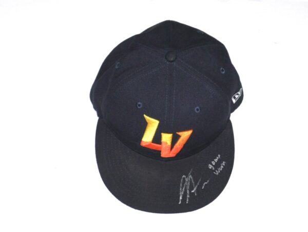 Armando Alvarez 2024 Game Worn & Signed Official Las Vegas Aviators #28 Alternate New Era 59FIFTY Hat