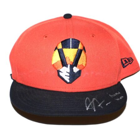 Armando Alvarez 2024 Game Worn & Signed Official Orange Las Vegas Aviators #28 Alternate New Era 59FIFTY Hat