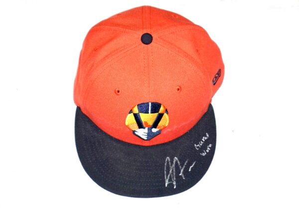 Armando Alvarez 2024 Game Worn & Signed Official Orange Las Vegas Aviators #28 Alternate New Era 59FIFTY Hat