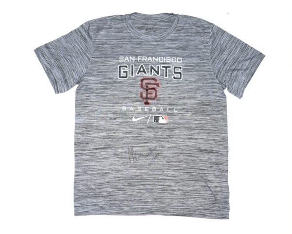 Armando Alvarez Team Issued & Signed Official San Francisco Giants Baseball Nike Dri-Fit Shirt