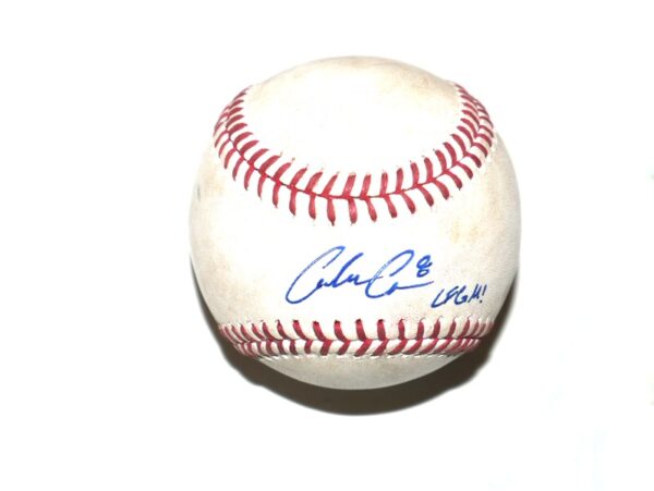 Coleman Crow Binghamton Rumble Ponies Practice Used & Signed LFGM! Official Major League Baseball