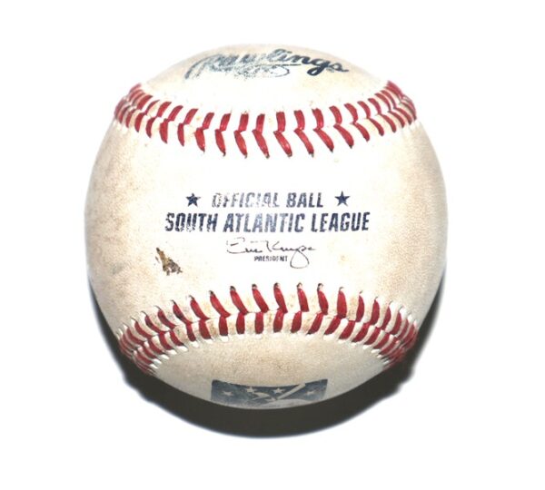 Drake Baldwin Gwinnett Stripers Signed & Inscribed Practice Used Official Minor League Baseball – Atlanta Braves Top Catching Prospect!