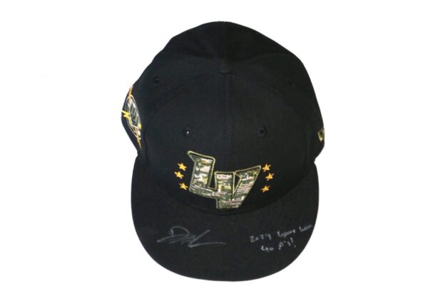 Drew Lugbauer 2024 Game Used & Signed Official Black Las Vegas Aviators Armed Forces Weekend #17 New Era 59FIFTY Fitted Hat