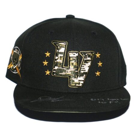 Drew Lugbauer 2024 Game Used & Signed Official Black Las Vegas Aviators Armed Forces Weekend #17 New Era 59FIFTY Fitted Hat