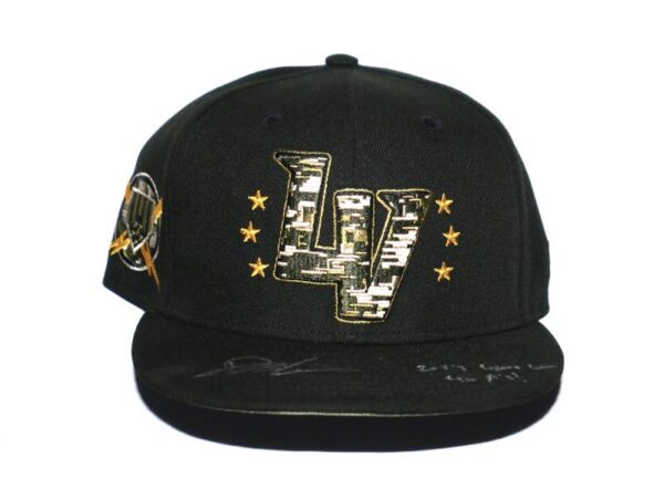 Drew Lugbauer 2024 Game Used & Signed Official Black Las Vegas Aviators Armed Forces Weekend #17 New Era 59FIFTY Fitted Hat