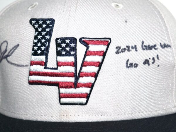 Drew Lugbauer 2024 Game Worn & Signed Official Las Vegas Aviators #17 July 4th New Era 59FIFTY Fitted Hat