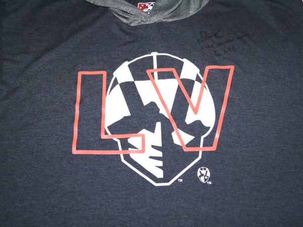 Drew Lugbauer Player Issued & Signed Official Las Vegas Aviators LAUGBAUER 17 New ERA MILB Hooded Shirt