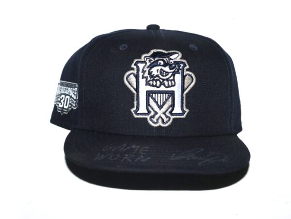 Indigo Diaz 2024 Game Worn & Signed Official Hudson Valley Renegades 30th Anniversary New Era 59FIFTY Hat