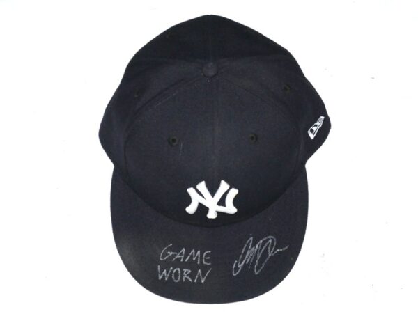 Indigo Diaz 2024 Game Worn & Signed Official New York Yankees On-Field New Era 59FIFTY Hat