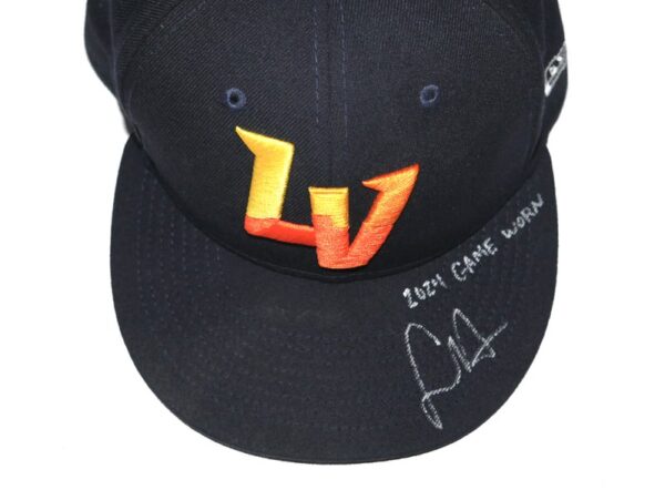 Logan Davidson 2024 Game Worn & Signed Official Las Vegas Aviators #8 Alternate New Era 59FIFTY Hat