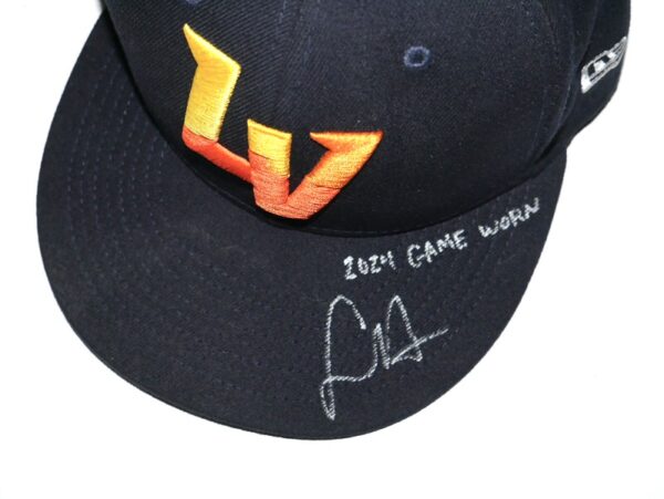 Logan Davidson 2024 Game Worn & Signed Official Las Vegas Aviators #8 Alternate New Era 59FIFTY Hat