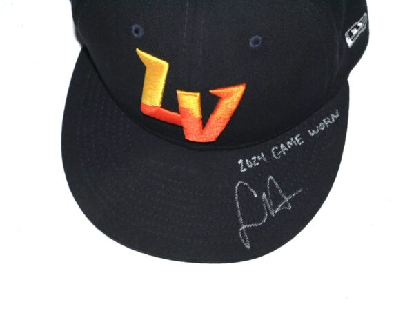 Logan Davidson 2024 Game Worn & Signed Official Las Vegas Aviators #8 Alternate New Era 59FIFTY Hat