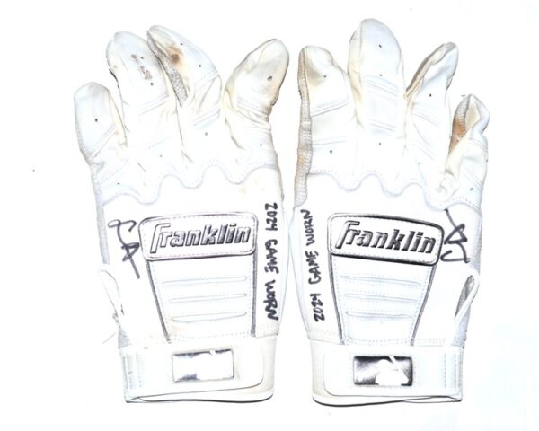 Logan Davidson 2024 Las Vegas Aviators Game Worn & Signed Franklin Batting Gloves