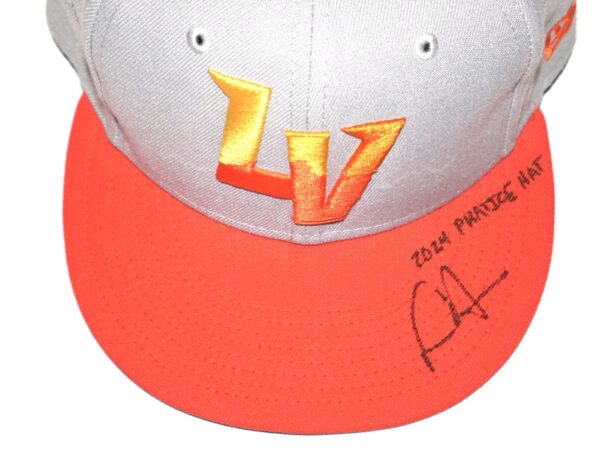 Logan Davidson 2024 Practice Worn & Signed Official Las Vegas Aviators #8 Alternate New Era 59FIFTY Hat