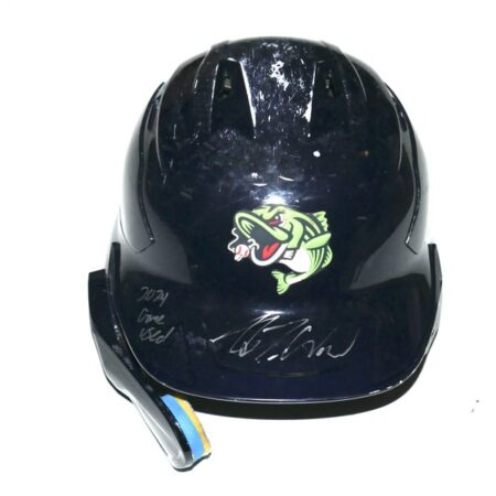 Luke Waddell 2024 Game Worn & Signed Official Gwinnett Stripers #12 Rawlings Mach Carbon Batting Helmet