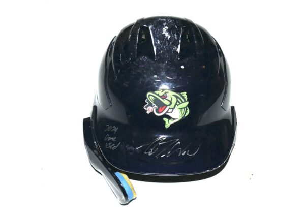 Luke Waddell 2024 Game Worn & Signed Official Gwinnett Stripers #12 Rawlings Mach Carbon Batting Helmet