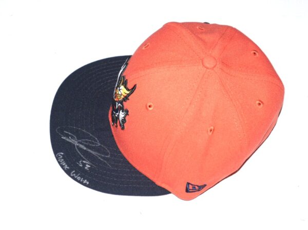 Robert Dugger 2024 Game Worn & Signed Official Orange & Navy Las Vegas Aviators Marvel's Defenders of the Diamond New Era 59FIFTY Fitted Hat