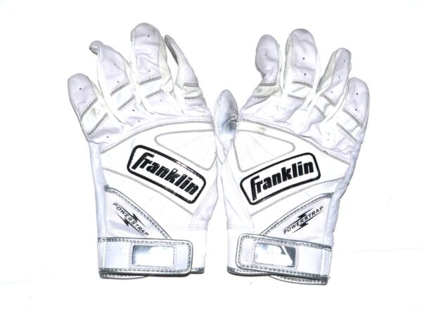 Stuart Fairchild 2024 Cincinnati Reds Game Worn & Signed Franklin Powerstrap Batting Gloves