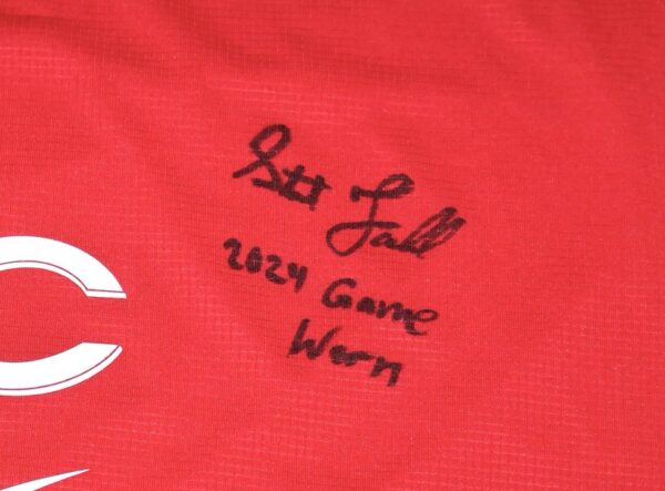 Stuart Fairchild 2024 Game Worn & Signed Official Cincinnati Reds Nike Dri-Fit XL Shirt