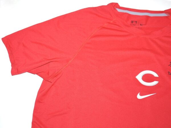 Stuart Fairchild 2024 Game Worn & Signed Official Cincinnati Reds Nike Dri-Fit XL Shirt