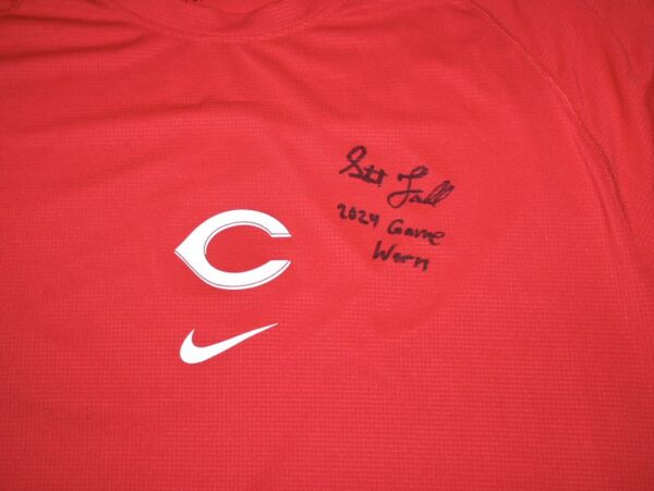 Stuart Fairchild 2024 Game Worn & Signed Official Cincinnati Reds Nike Dri-Fit XL Shirt