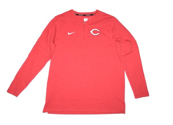 Stuart Fairchild 2024 Player Issued Official Cincinnati Reds FAIRCHILD 17 Nike Dri-Fit Quarter Zip Pullover