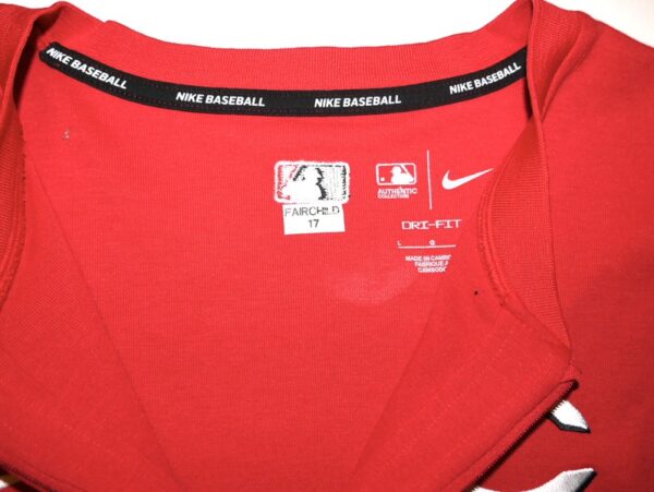 Stuart Fairchild 2024 Player Issued Official Cincinnati Reds FAIRCHILD 17 Nike Dri-Fit Quarter Zip Pullover