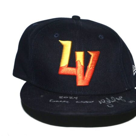 Yohel Pozo 2024 Game Worn & Signed Official Las Vegas Aviators #37 Alternate New Era 59FIFTY Hat